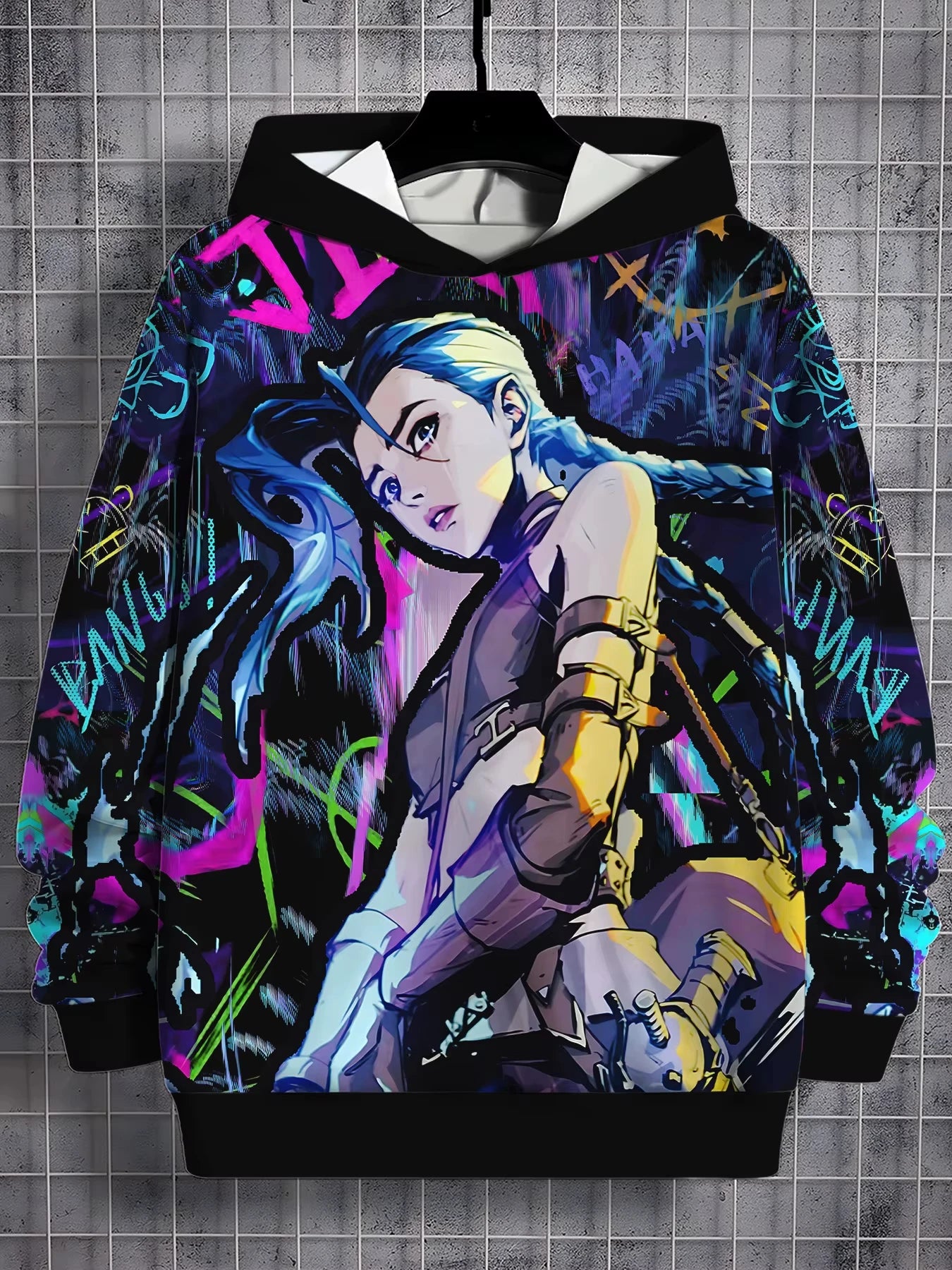 Anime Game Arcane Jinx 3d Print Hoodies Men Women Fashion Hoodie Sweatshirt Women Sweats Unisex Tracksuit Pullovers Clothes Lol
