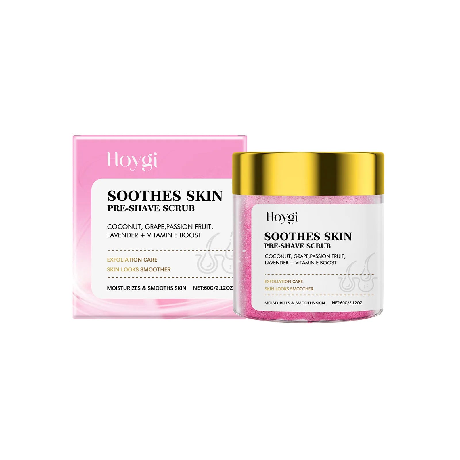 Pre-Shave Scrub Gentle Exfoliating Body Scrub for Smooth Skin Moisturizing Pre-Shave Care for Face and Body Smooths Skin Texture
