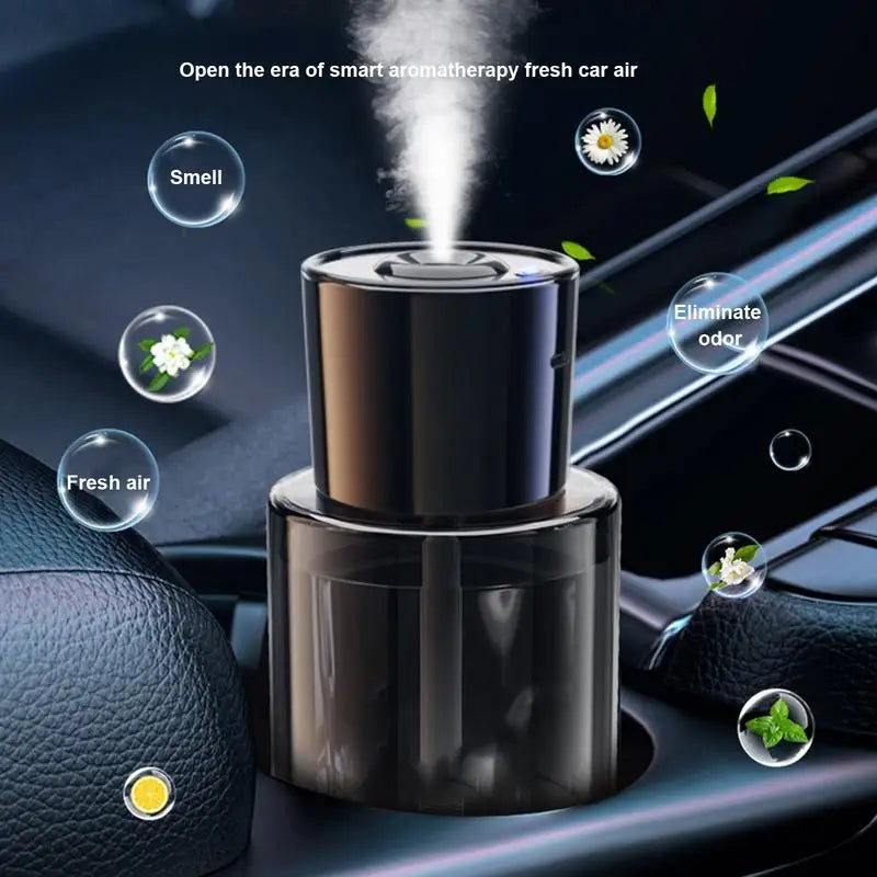 Smart Car Air Freshener Diffuser Air Diffuser For Car 50ml Long-lasting Fragrance 5 Adjustable Modes USB Powered Oil Diffuser