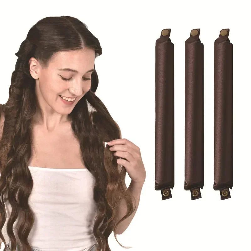 Heatless Hair Curler Curling Rod Headband No Heat Hair Rollers Satin Lazy Curls Soft Curlers Sleeping Flexi Rods Styling Tools Halalzen