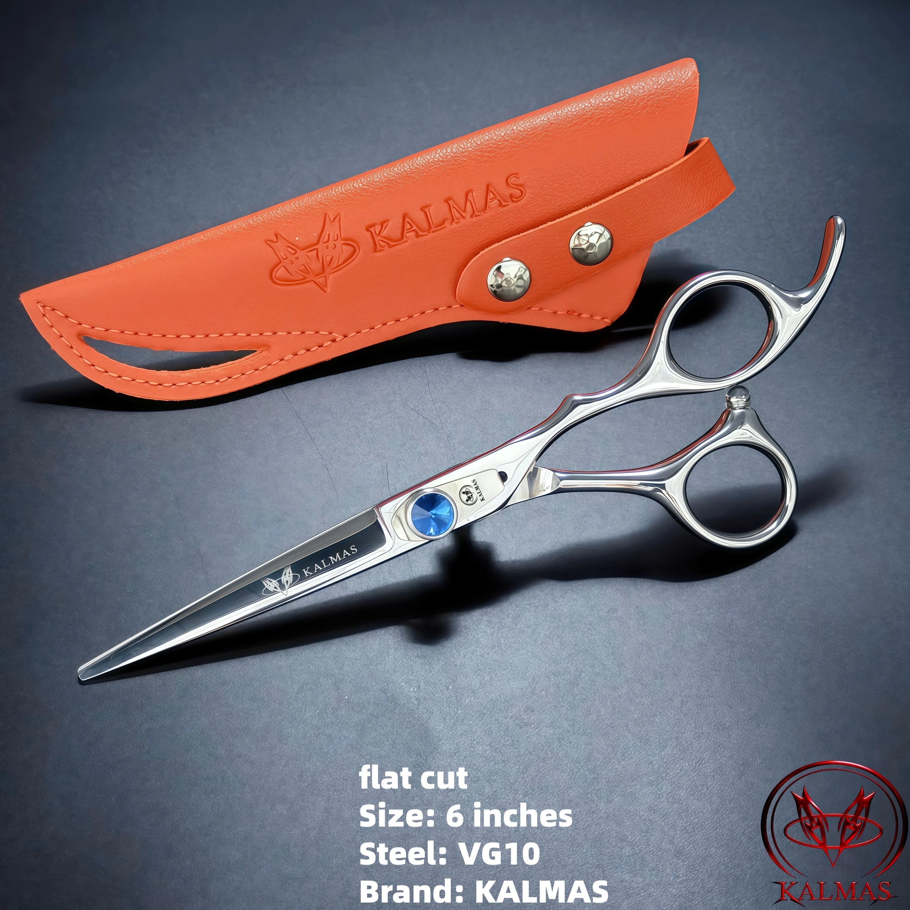 KALMAS Professional Hairdressing Scissors Set - Thinning Flat Tooth Scissors for Home Hair Cutting Styling Tools Halalzen