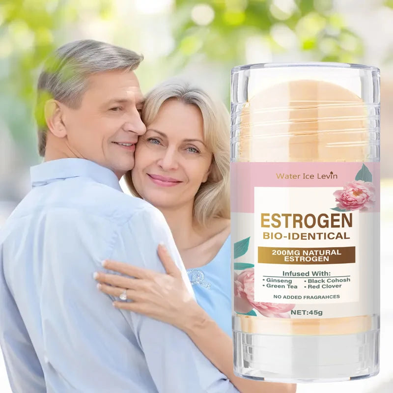 Natural Estrogen Cream Stick, Glycerin, Ginseng Root, Tea Tree Leaf Extract, Calming, Gentle Body Care Cream, Alcohol-Free, Suitable for All Skin Types, Natural Skin Care