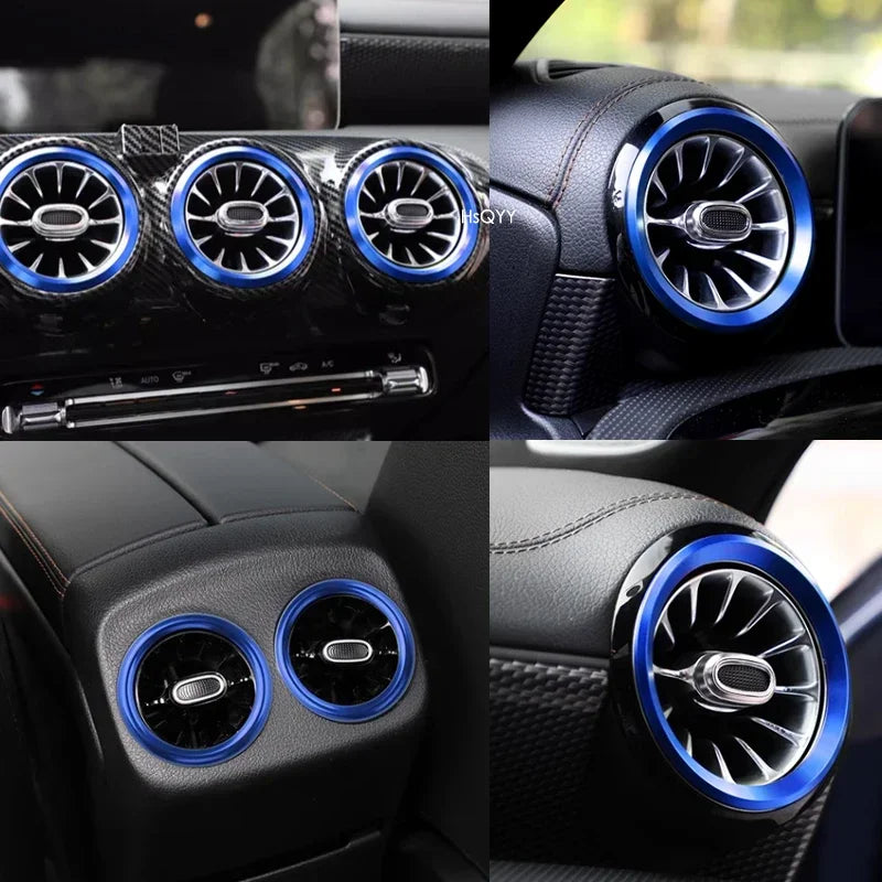 For Mercedes Benz A CLA GLA GLB EQA EQB Class W177 C118 X247 H247 Car Accessories Air Condition Air Vent Outlet Ring Cover Trim