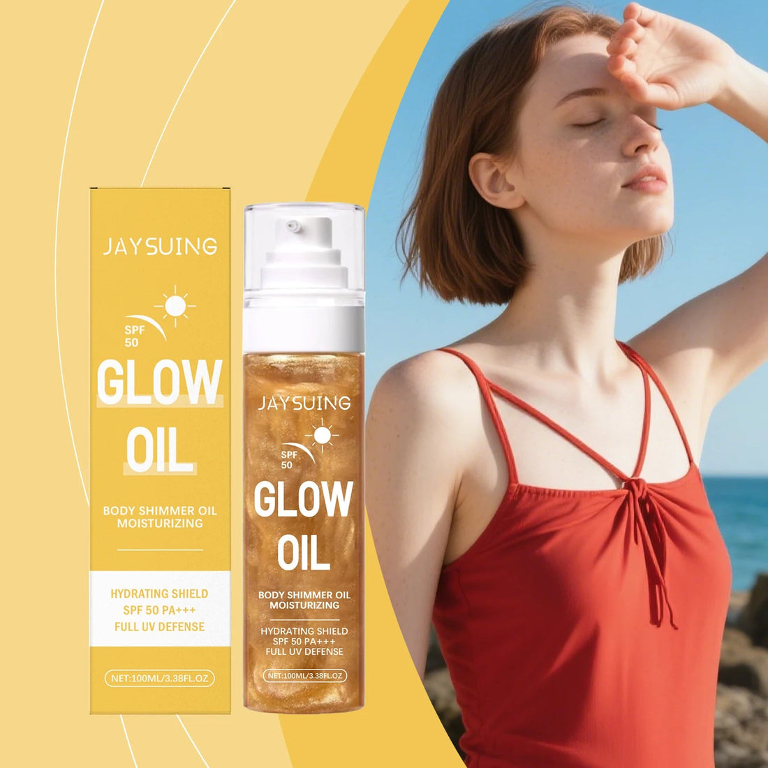 Coconut Shining Sunscreen Oil Reduce Sunburn Long Lasting Protection Skin Inhibit Melanin Production Waterproof UV Resistant Oil Halalzen