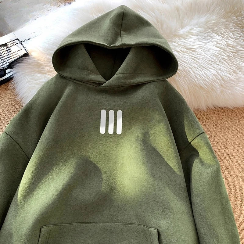 Men's Hoodie Classic Style Men's and Women's Clothing Autumn and Winter Casual Super Large Hoodie Sportswear Warm and Windproof