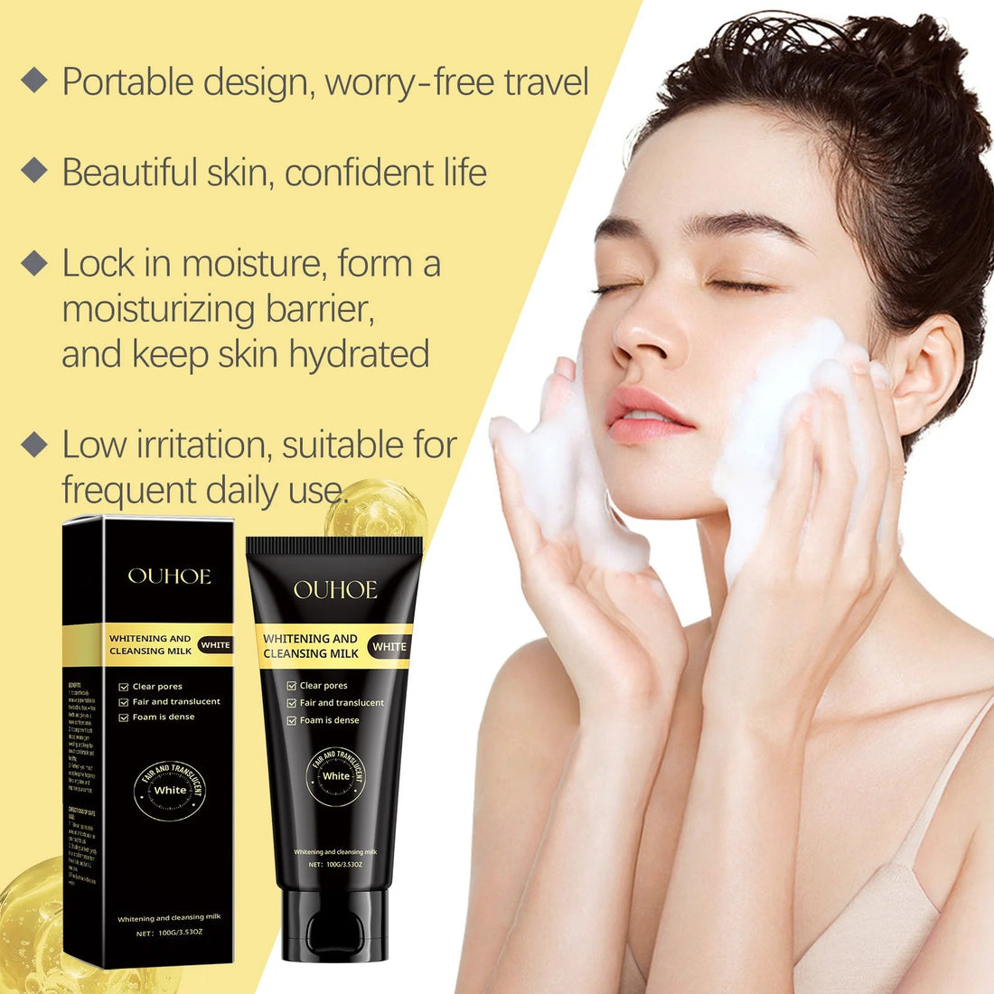 Niacinamide Whitening Cleanser For Deep Cleansing Moisturizing & Non Tightening Face Hydrating Whitening & Moisturizing Cleanser Halalzen