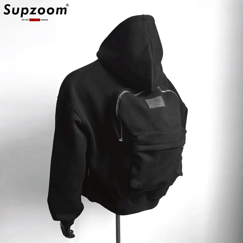 Supzoom Top Fashion Loose  Autumn And Winter New Arrival American Style Trendy Backpack Integrated Popular Casual Cotton Hoodies