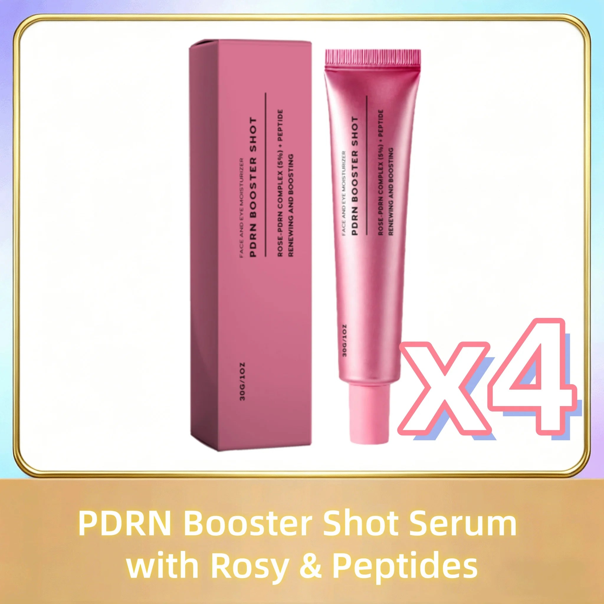 PDRN Booster Shot Serum With Rosy-PDRN Peptide For Dark Spots Care,Balance Skin Tone Deep Hydration Support Daily Skincare Cream