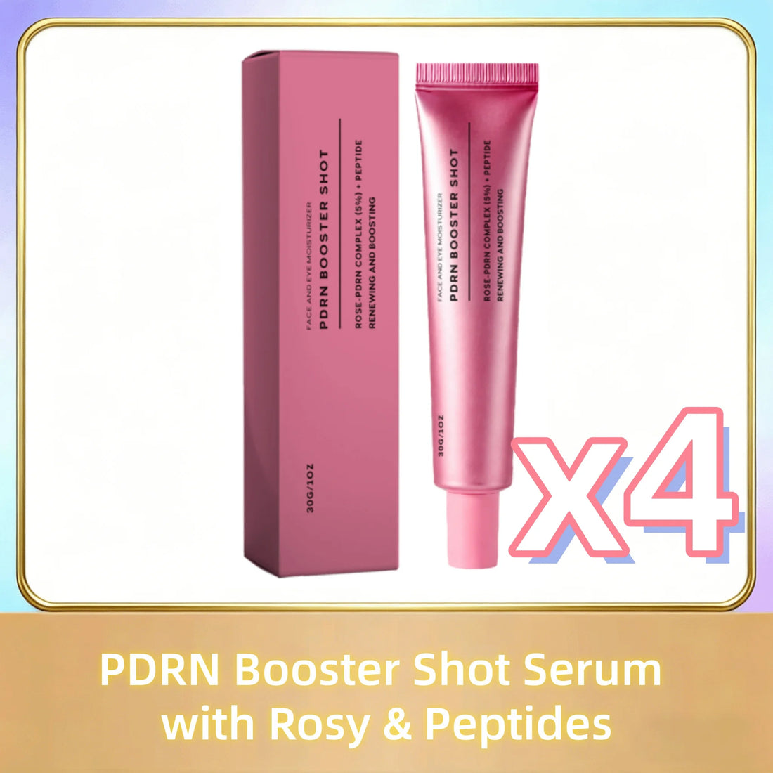 PDRN Booster Shot Serum With Rosy-PDRN Peptide For Dark Spots Care,Balance Skin Tone Deep Hydration Support Daily Skincare Cream