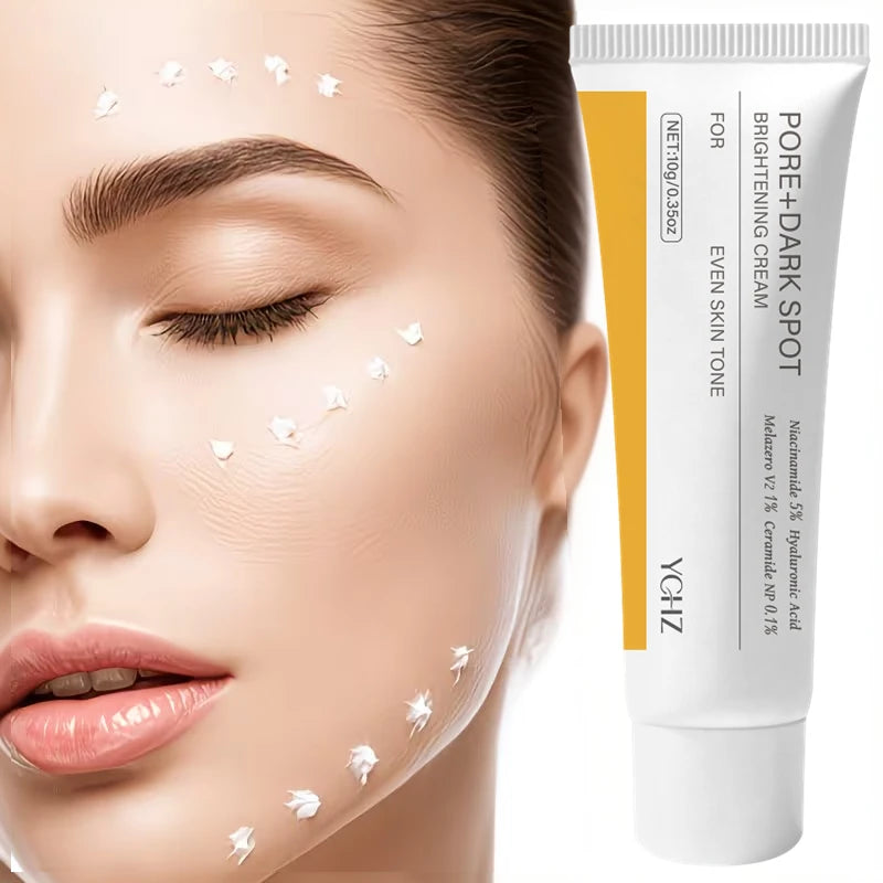 Facial Brightening and Firming Cream, Pore and Dark Spot Brightening Cream |   Contains Niacinamide, Pore Minimizing Agent, Non-Irritating Moisturizer for Sensitive Skin, Contains Plant-Derived Squalene.