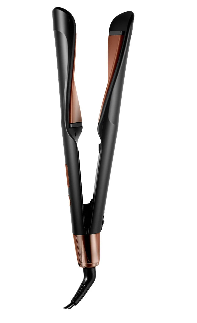 TINSOL New 2-in-1 Curling Iron & Straightener Multi-Function Hair Styling Tool Dual-Purpose Curling and Straightening Iron