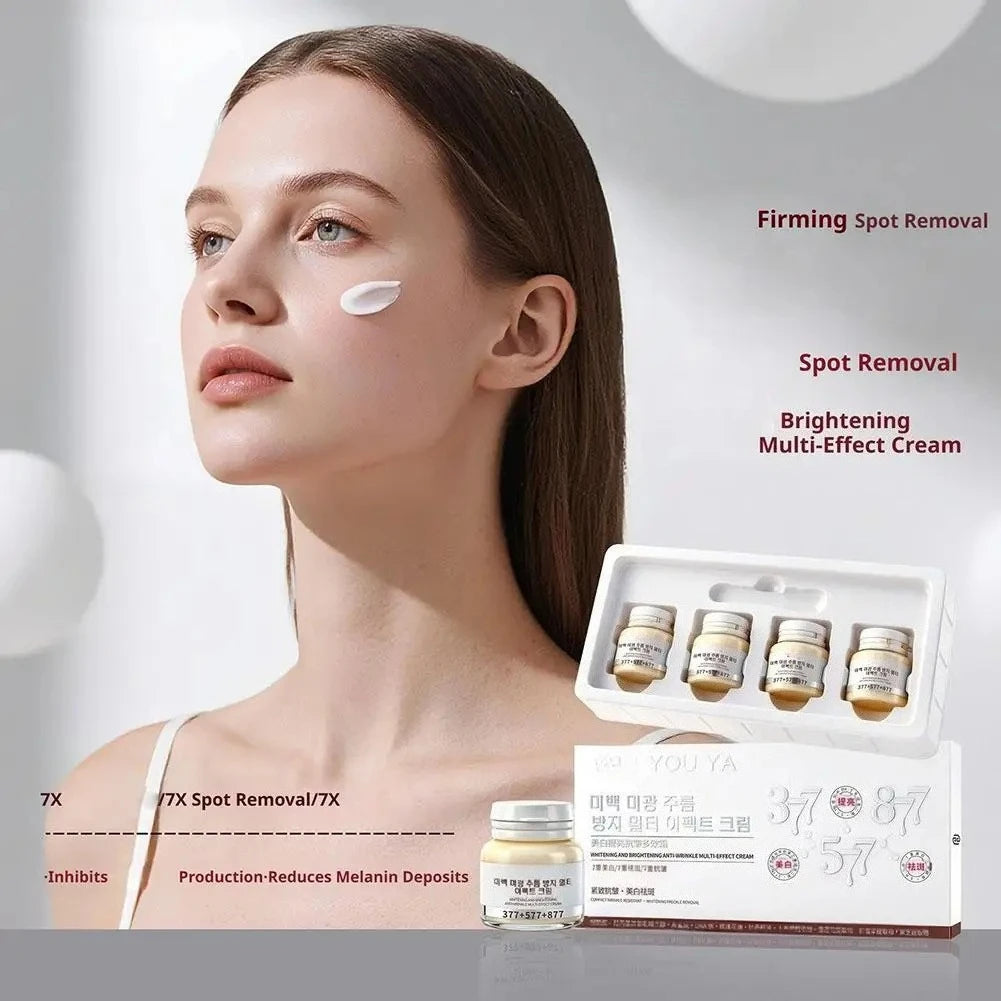 Brightening Multi-Effect Face Cream with Niacinamide & Ginseng Extract, Fade Dark Spots, Anti-Wrinkle & Hydrating 4pcs Set