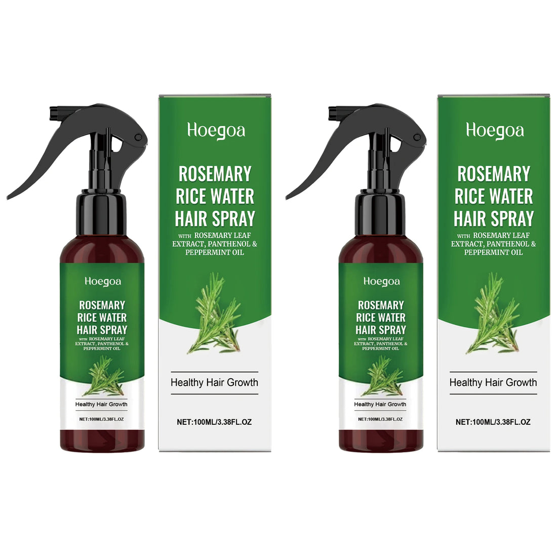 Rosemary Hair Growth Spray with Rice Water Hair Care Oil for Scalp Hydrate Thickness Anti-Flake Soft Smooth Strengthen Hair Mist