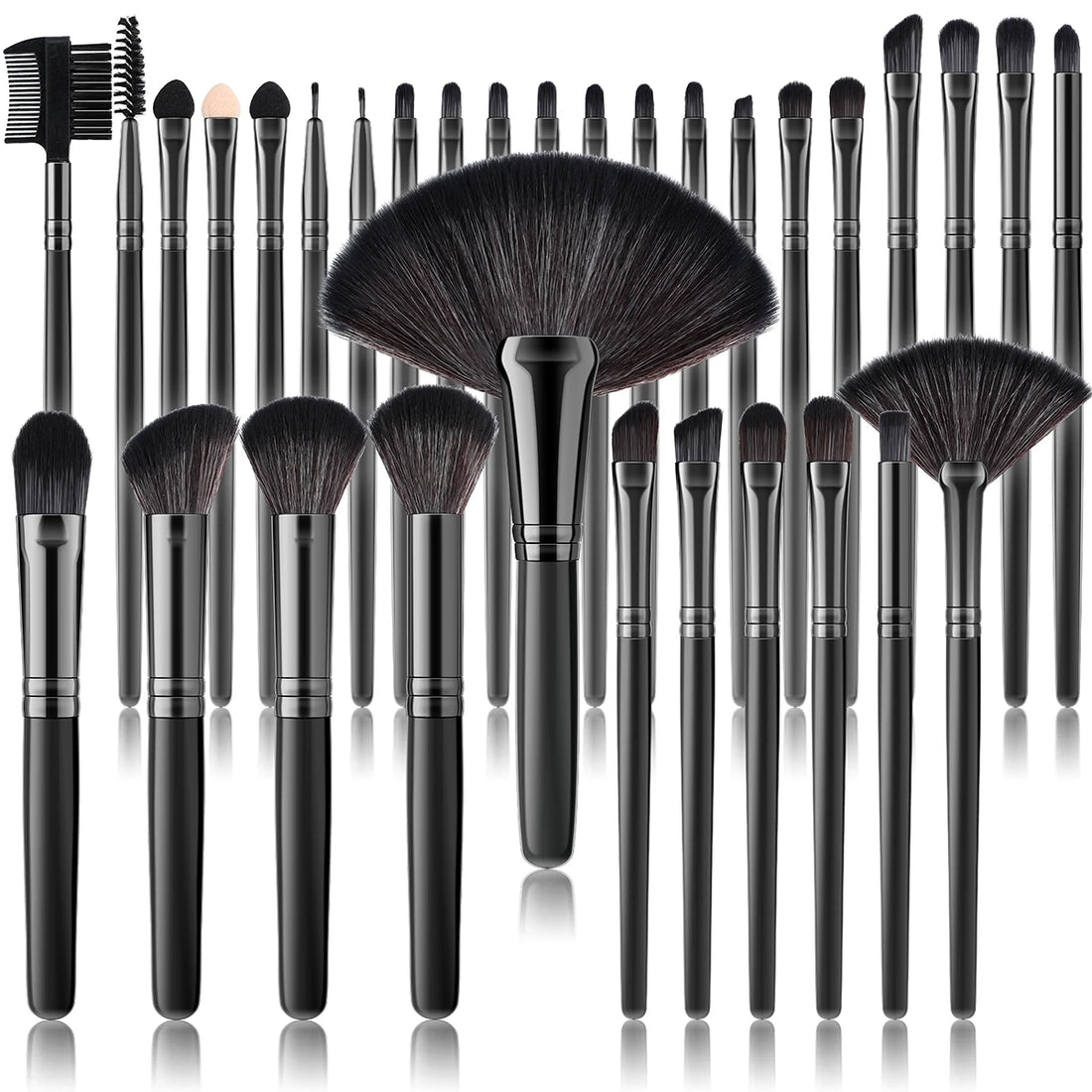 32Pc Makeup Brush Set Cosmetic Tools for Powder Eye Shadow Foundation Blush Blending Beauty Makeup Brush Kit for Makeup Starters