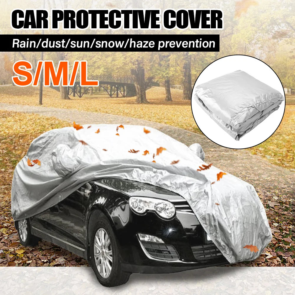 Car Cover Sun UV Protection Car Body Sun Rain Dustproof Waterproof Cover S/M/L/XL/XXL Car Covers Smart Outdoor Full Universal