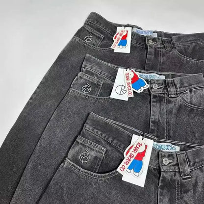 Y2k big boy jeans hip hop cartoon embroidery graphic loose baggy jeans harajuku streetwear high waisted vintage wide leg pants