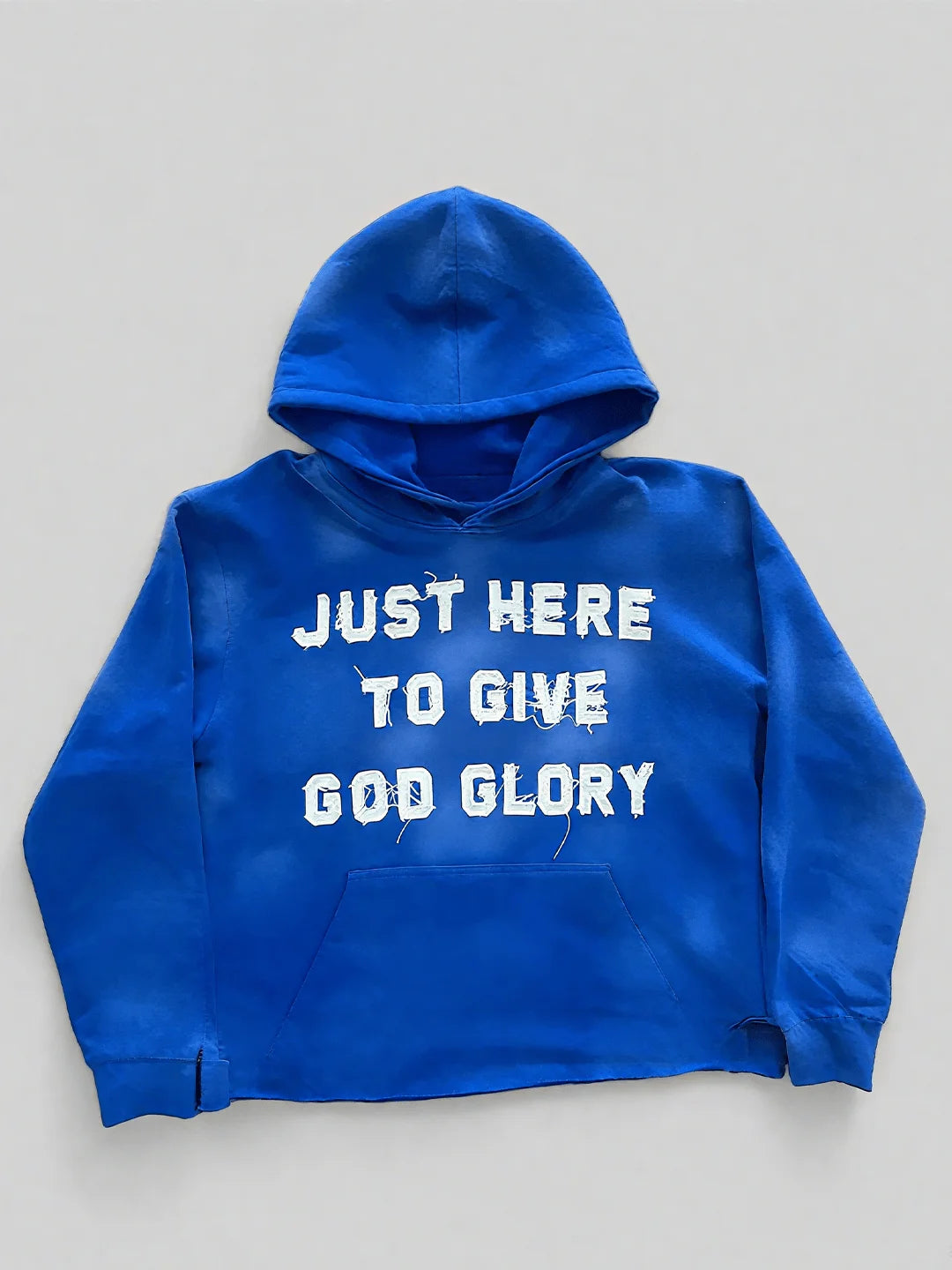 Cross Letter Patch Embroidery Sports Y2K Street Hip-Hop Cross-Border Fashion Loose Hoodie Sweatshirt