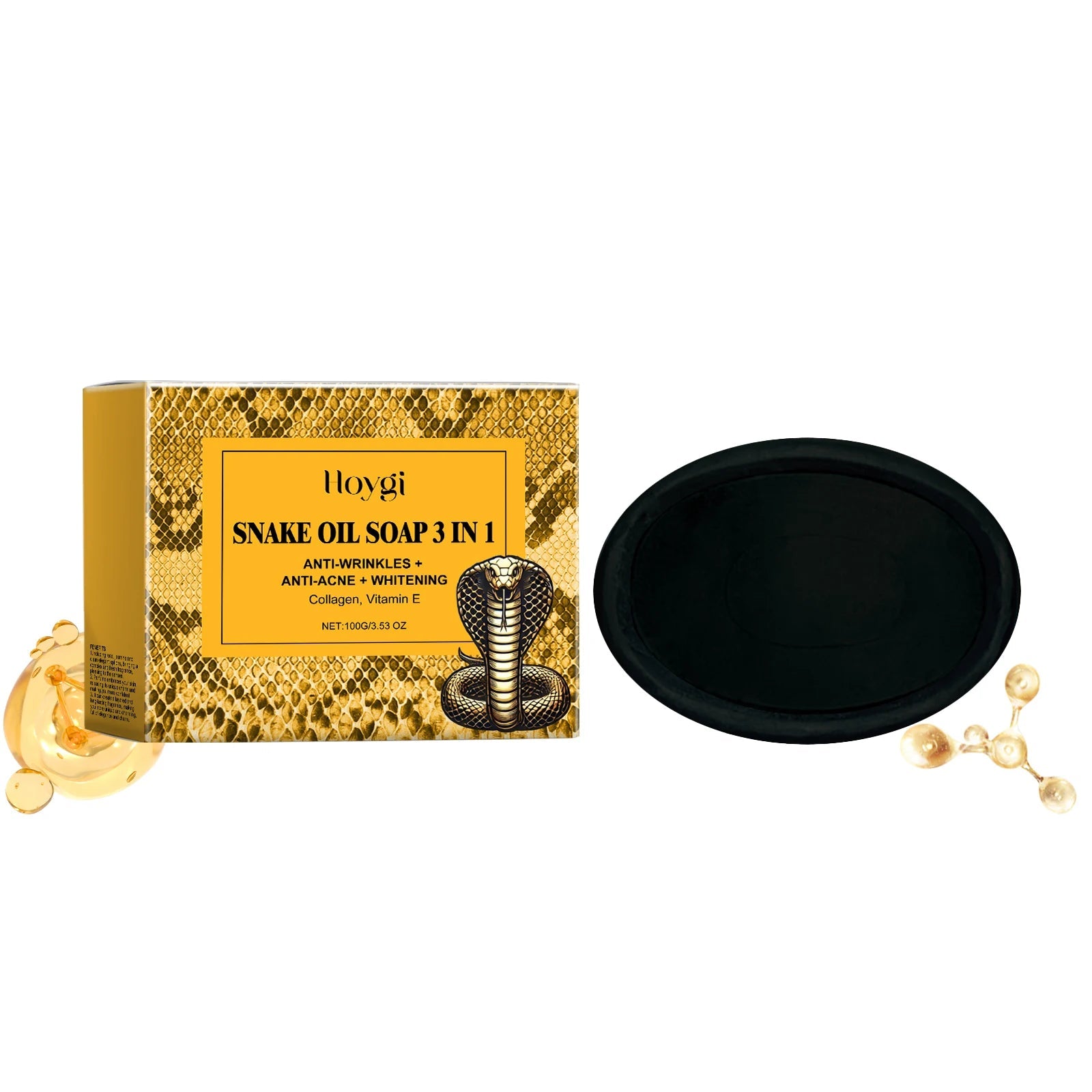 Snake Oil Cleansing Soap - Gentle Facial Cleansing, Leaves Skin Tender & Smooth, Refreshing & Oil-Control Cleansing Soap Halalzen