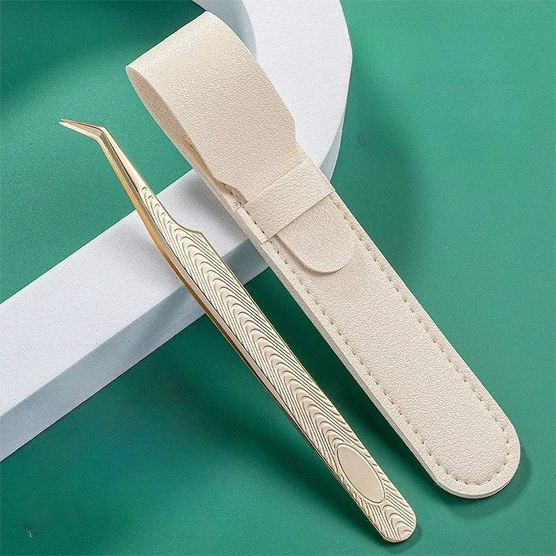 MARIA SASHA Tweezer Extension Eyelash Brush Stainless Steel Fiber Tips for Makeup Tools