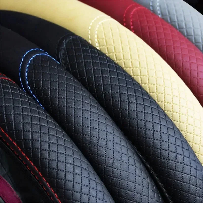Car Steering Wheel Cover Skidproof Auto Steering- Wheel Cover Anti-Slip Embossing Leather Car-styling Car Accessories