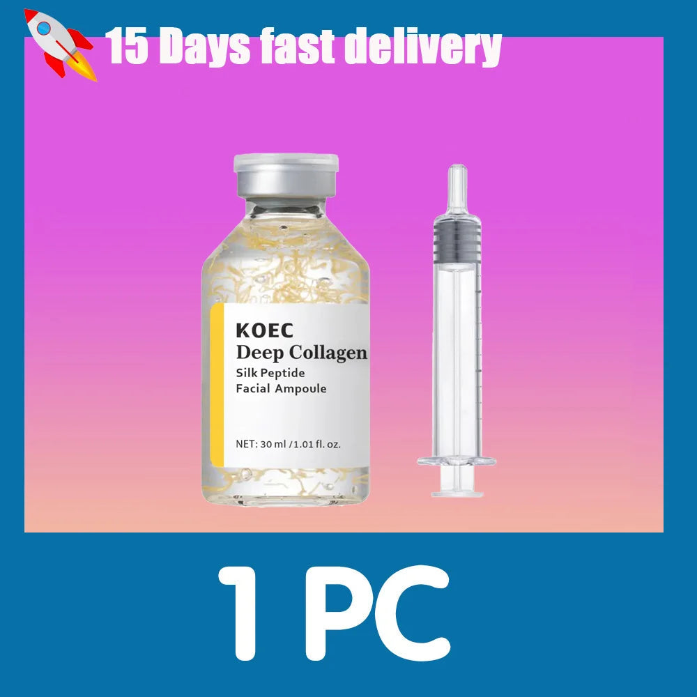 For Face Deep Collagen Silk Peptide Intensive Lifting Ampoule Korean Anti-Aging Serum with Collagen Skin Tightening & Firming Halalzen