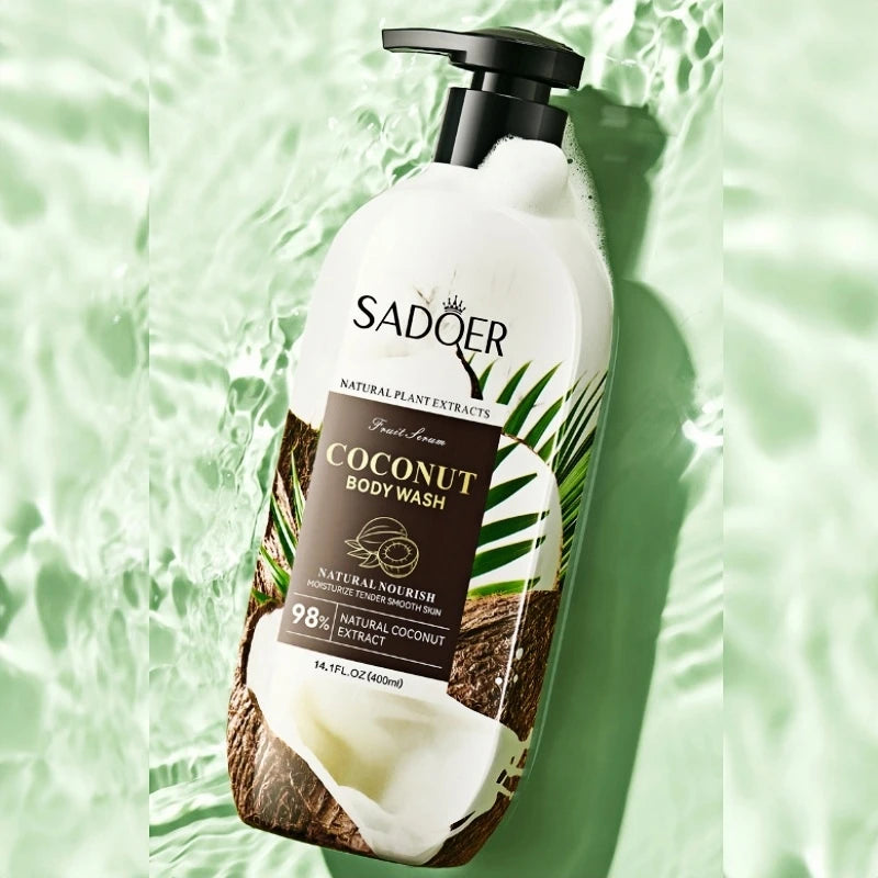 400ml of Gentle Coconut Shower Gel, Rich in Coconut Extract, Coconutamide Mea and Other Ingredients, with a Rich Coconut Scent, Long-Lasting Fragrance after Use, Light Foam Like a Cloud, Both Dense and Delicate, It Can Moistu Halalzen
