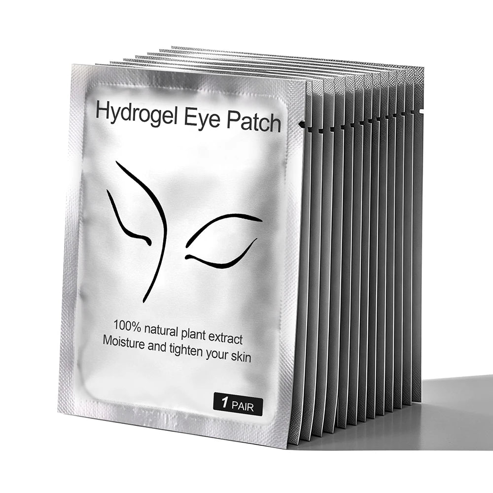 GLAMLASH 50pairs U Shape Eyelash Pads Grafted Lash Hydrogels Tips Sticker Makeup Tools Gel Patches Under Eye Pads