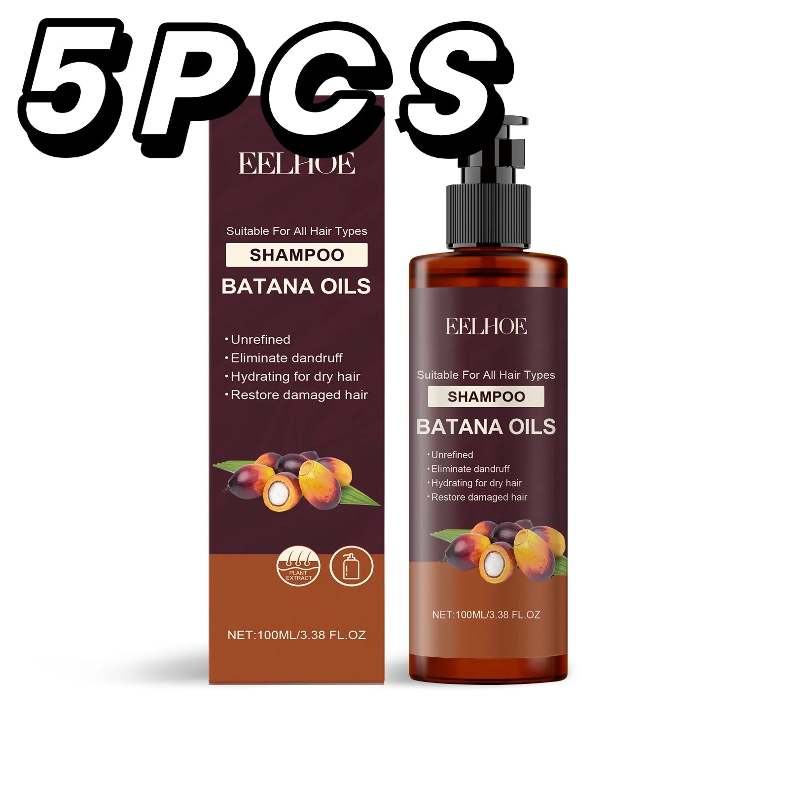 Organic Batana Hair Shampoo Gentle Nourishing Scalp Refreshing Oil Control Dandruff Removal Hair Care Scalp Cleansing Shampoo