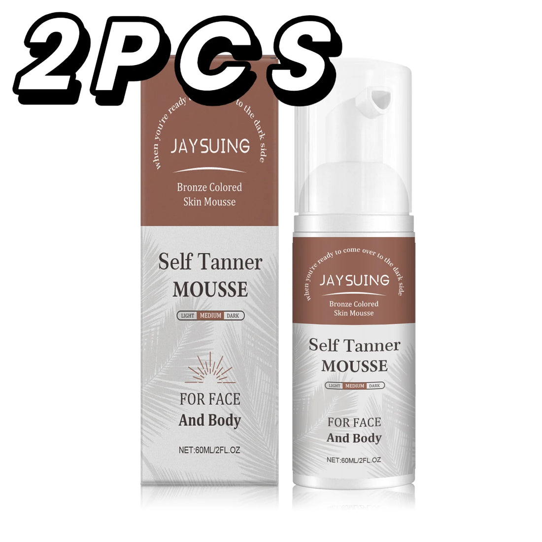 1~3h Self Tan Express Mousse Fast Acting Fake Tan Develops for Dark Fake Tan Face Body Fast-Absorbing Moisturizing Tan Boosting