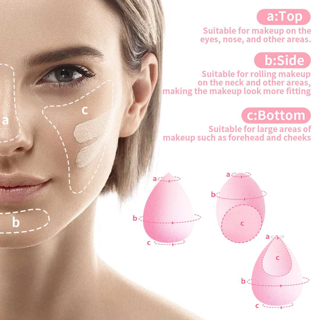 37PCS Makeup Tools Set, 20 Brushes + Sponges Puffs, Eyelash Curler, Cleaning Tool for Full Face