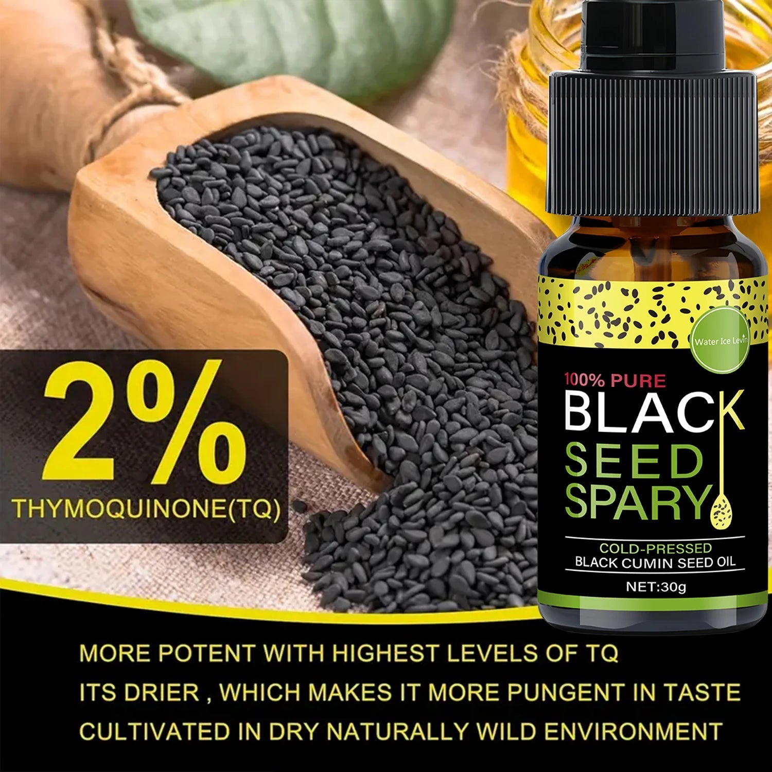100% Pure Black Seed Oil Spray - Cold-Pressed Hair Treatment, Deep Nourishment, Frizz Control, Winter Shine Care Halalzen