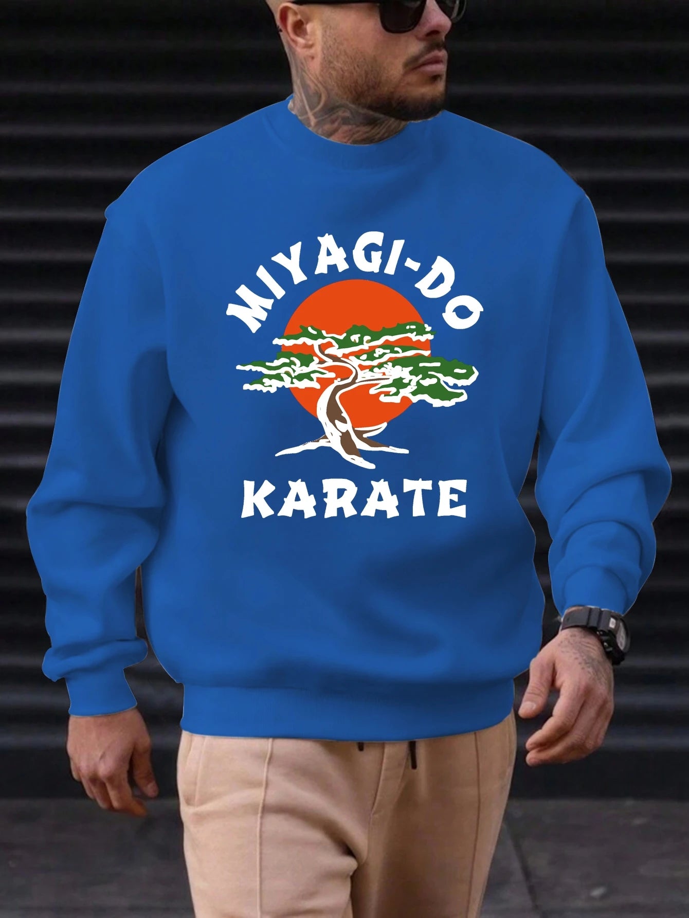 Men's Cotton Crewneck Sweatshirt MIYAGI-DO Graphic Print 2025 New Trending Fashion Casual High Quality Top Clothing