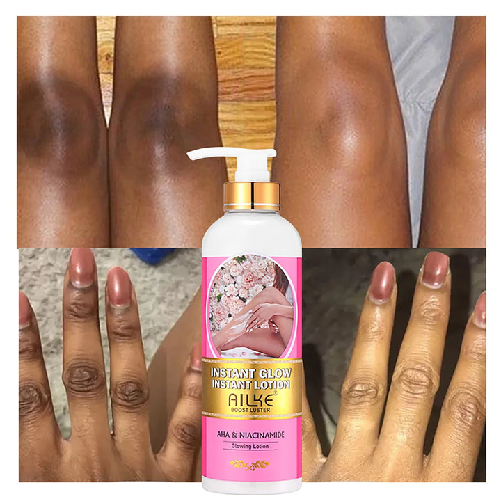 AILKE Vegan Brightening Body Lotion, with AHA, Niacinamide, Moisturizing, Hydration, for All Skin Type, Radiant Skin Body Cream Halalzen