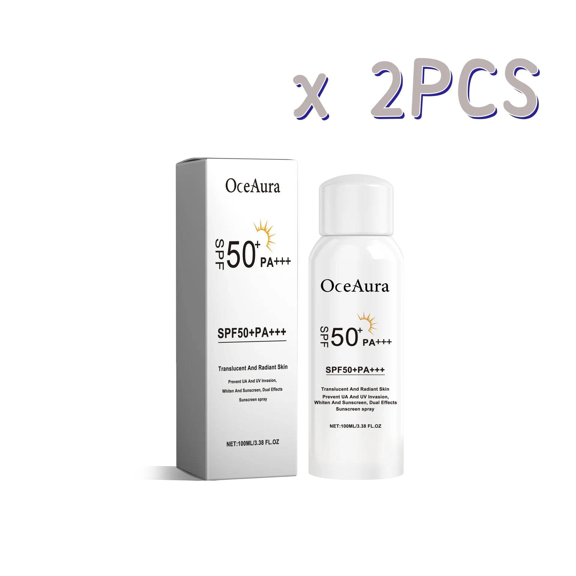 Facial Sunscreen Essence Spray Lasting Moisturizing Uv Protection Waterproof Sweatproof Safe And Gentle For Skin Care Sunscreens