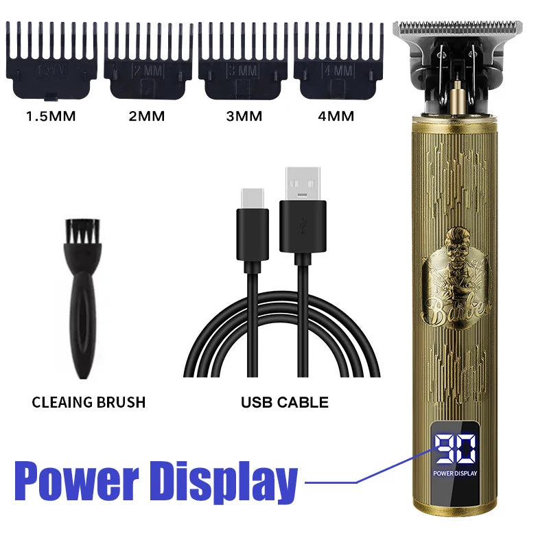 Cordless Mens Hair Trimmer Hair Clippers For Men Professional Beard Trimmer Kits Electric Shavers Hair Cutting Machine Barber Halalzen