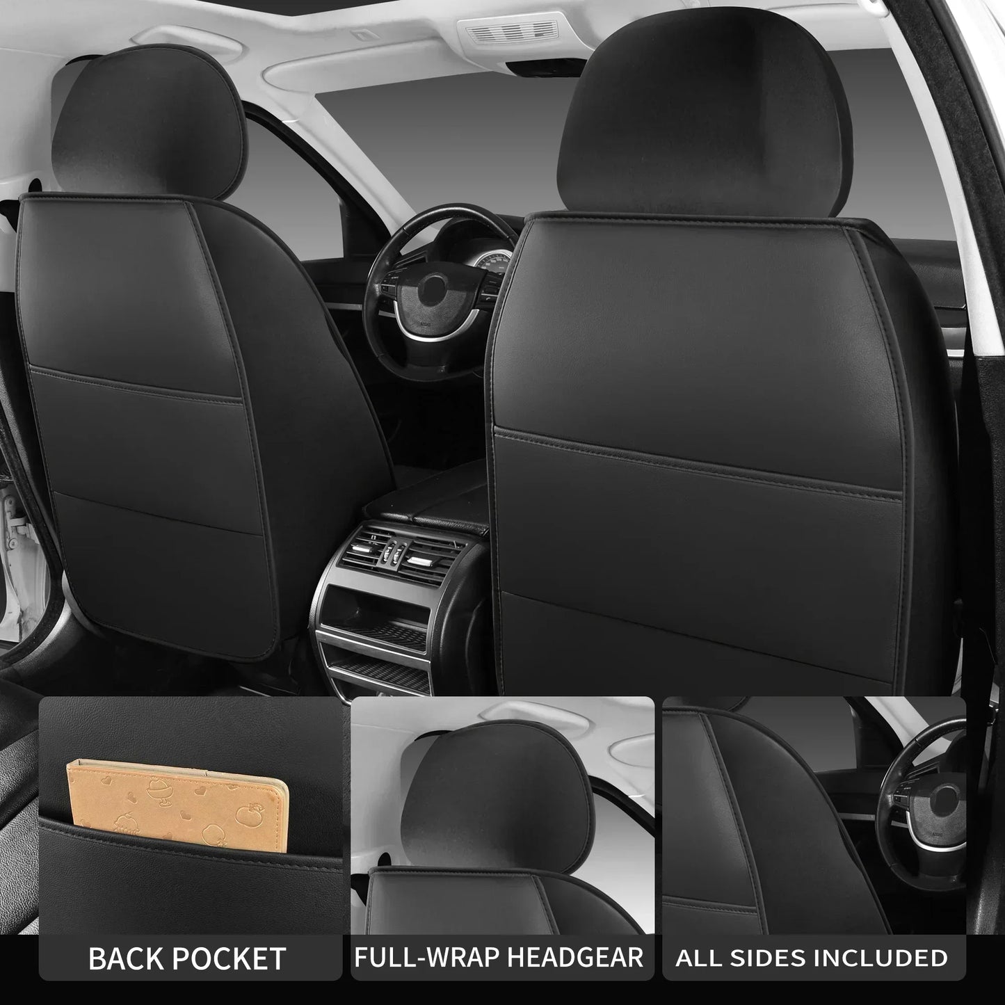 Car seat covers muscle fully covered artificial leather waterproof wear-resistant and soft，For Ford Ranger seat covers