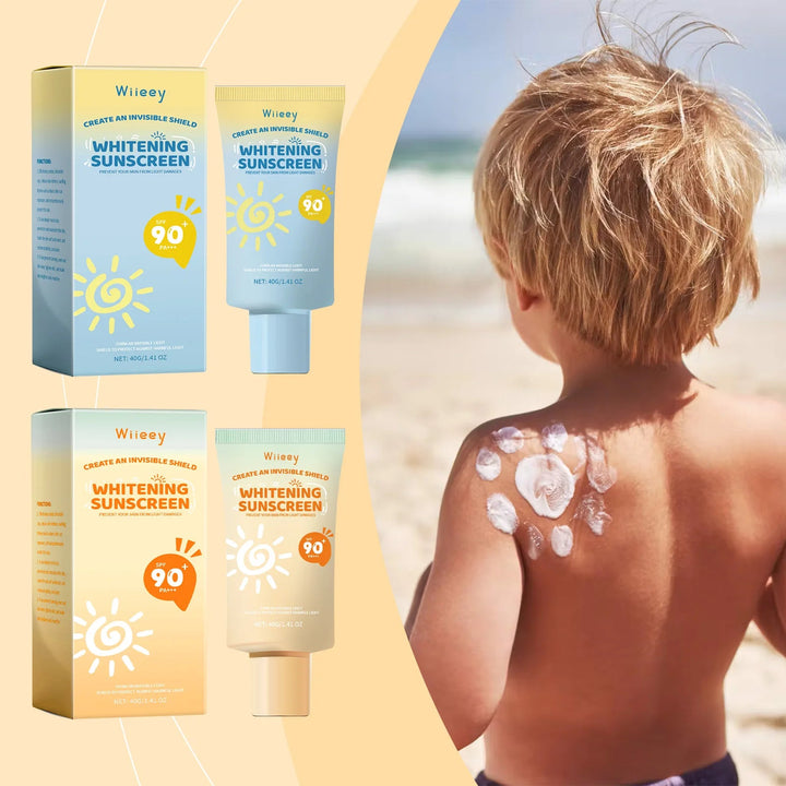 Children UV Protection Cream Lasting Sun Block Isolation Brightening Refreshing Oil Control SPF 90+Moisturizing Sunscreen Cream Halalzen