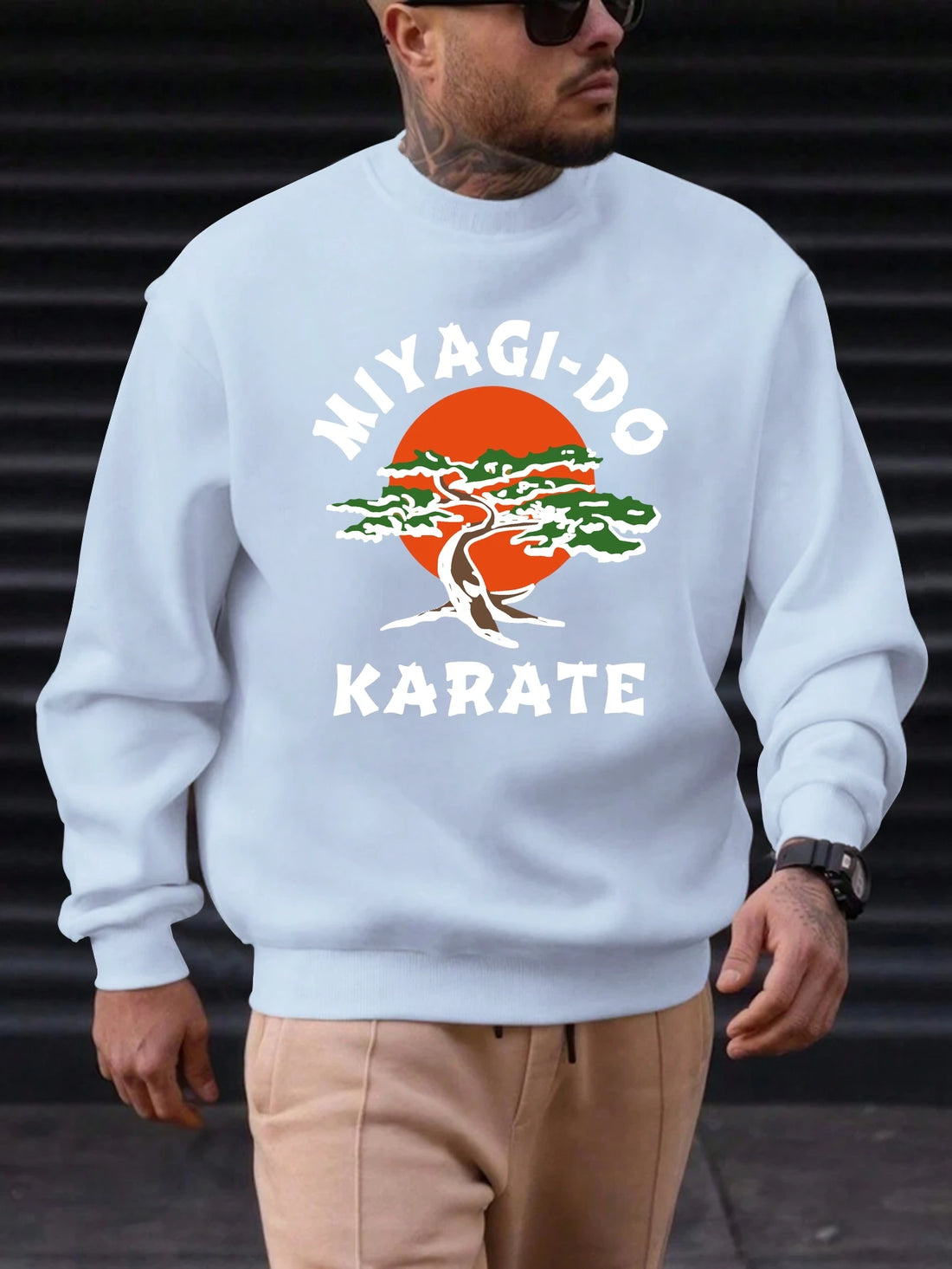 Men's Cotton Crewneck Sweatshirt MIYAGI-DO Graphic Print 2025 New Trending Fashion Casual High Quality Top Clothing