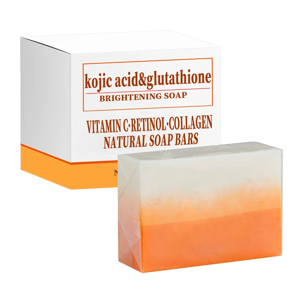 1/2/4/6Pcs 100gKojic Acid  Whitening Soap, Glutathione Skin Lightening, Anti-aging & Moisturizing Handmade Soap for Face & Body