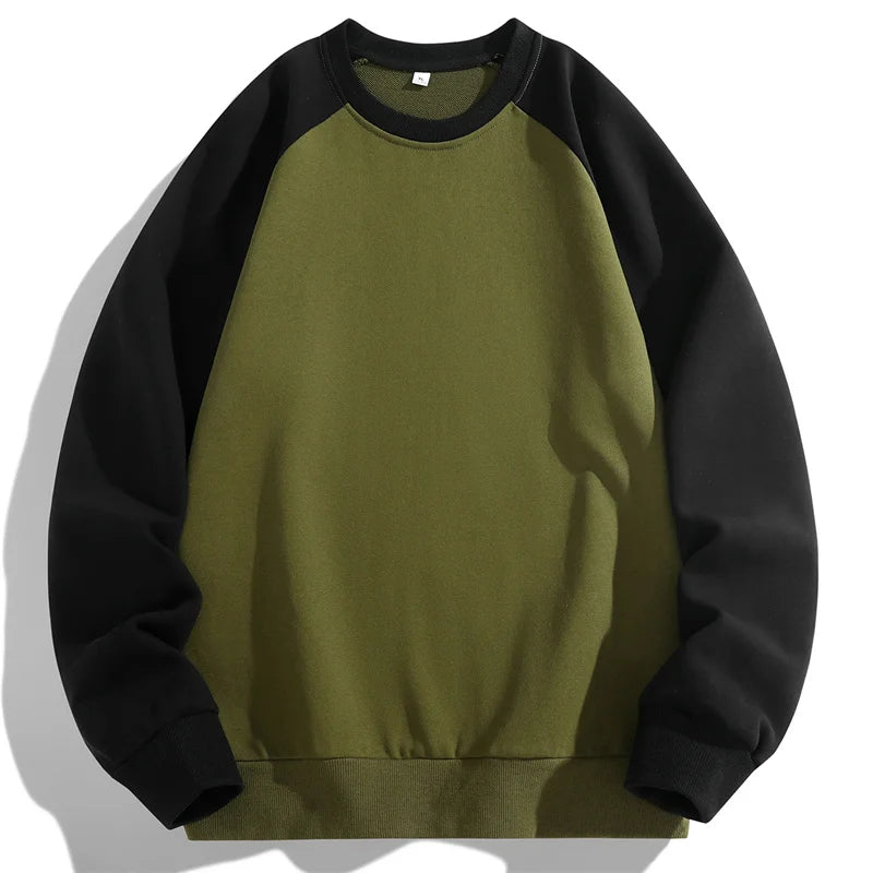 Autumn Spring 2025 Patchwork Hoodies Sweatshirt For Men's  Hip Hop Punk Pullover Streetwear Casual Fashion Clothes OverSize 4XL