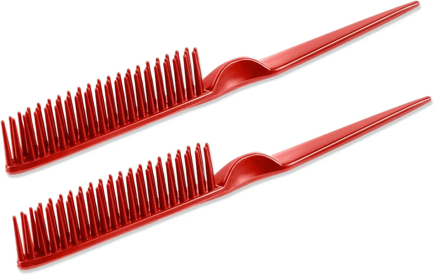 3 Row Hair Comb for Natural Detangling Hair Styling Brush Nylon Bristle Unbraider Teasing Comb Rat Tail for Women Men Black PD