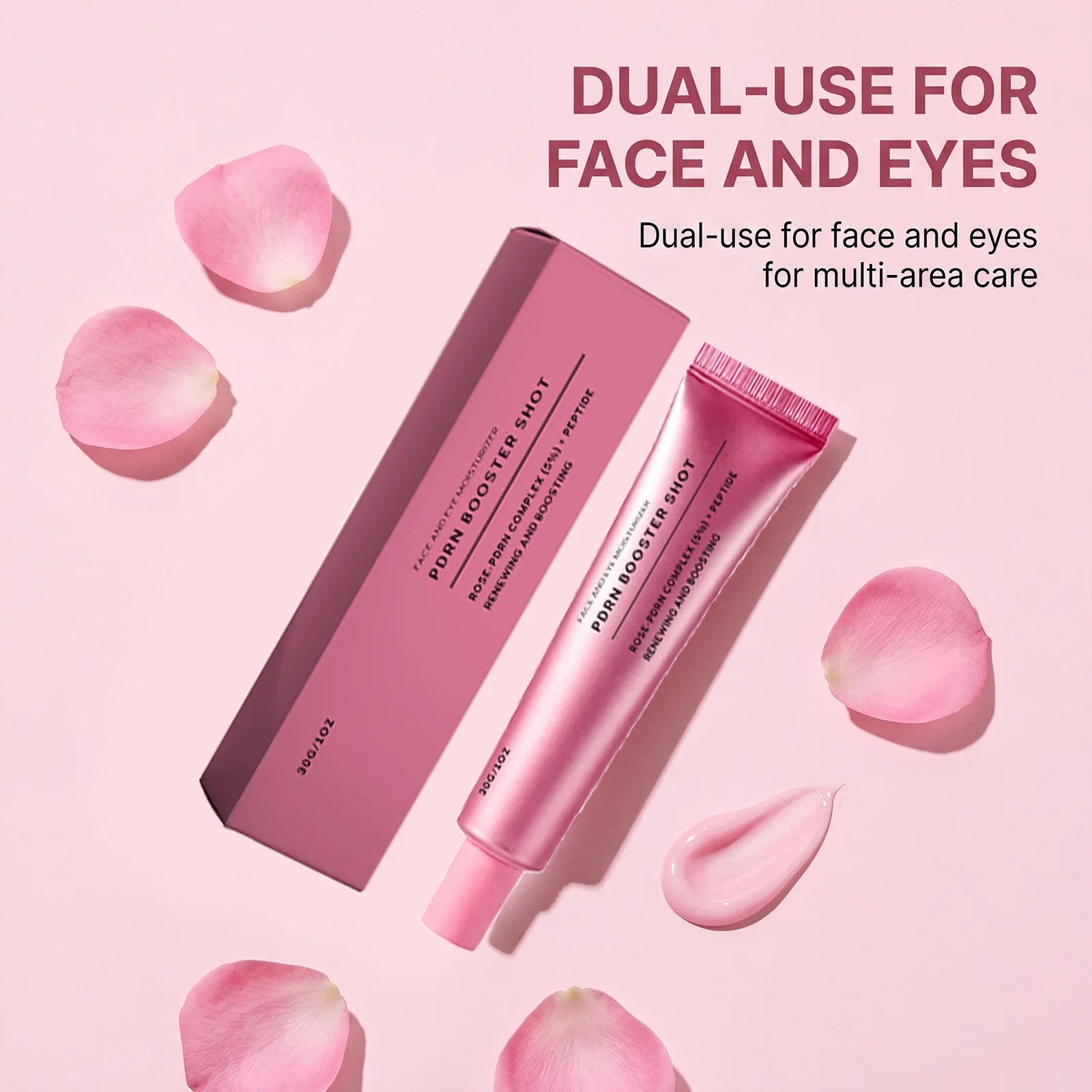 PDRN Booster Shot Serum With Rosy-PDRN Peptide For Dark Spots Care,Balance Skin Tone Deep Hydration Support Daily Skincare Cream