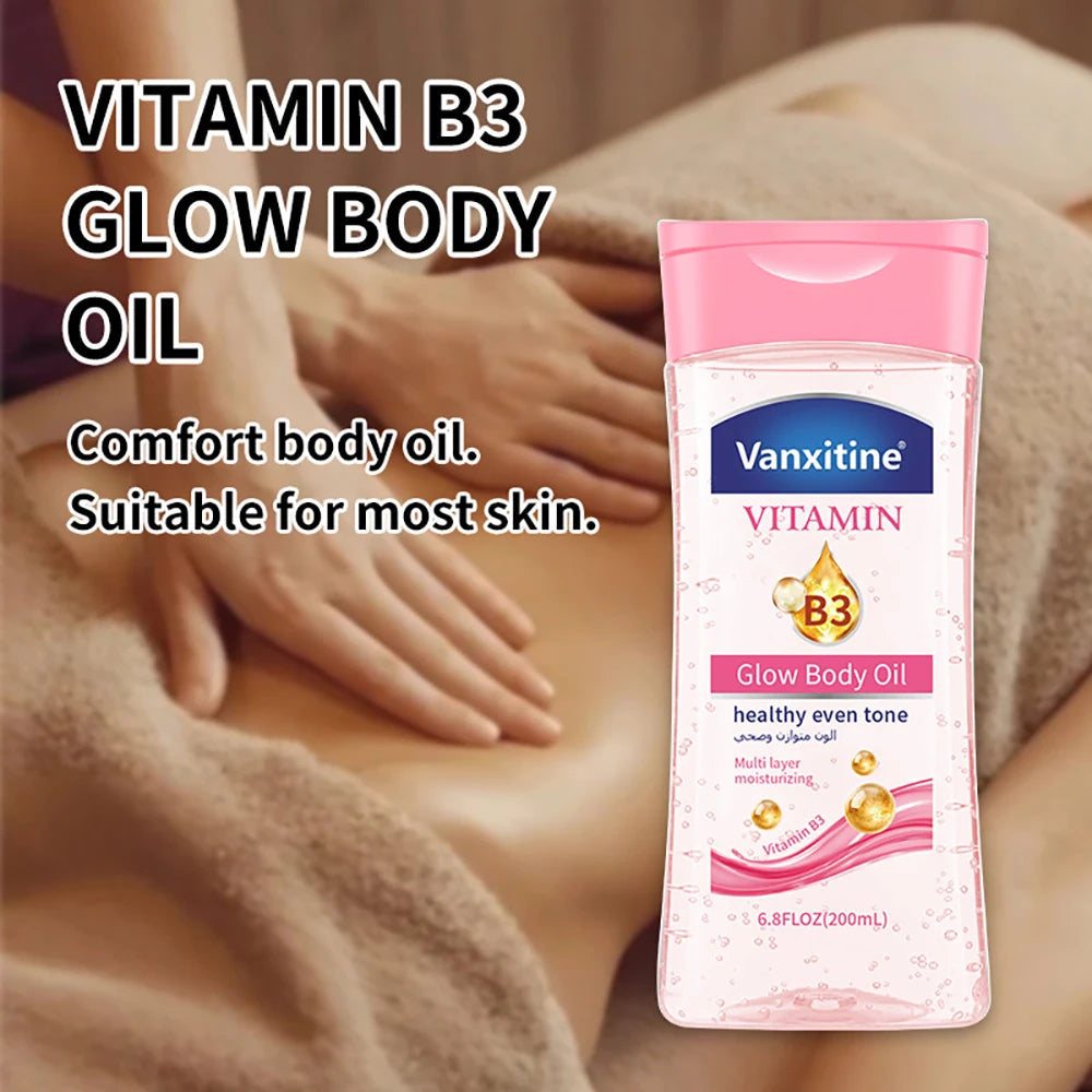 Vaseline Massage Body Oil Brighten Skin Tone Improves Dry Flaky Skin Body Care Nourishing Moisturizing Body Gel Oils Skincare