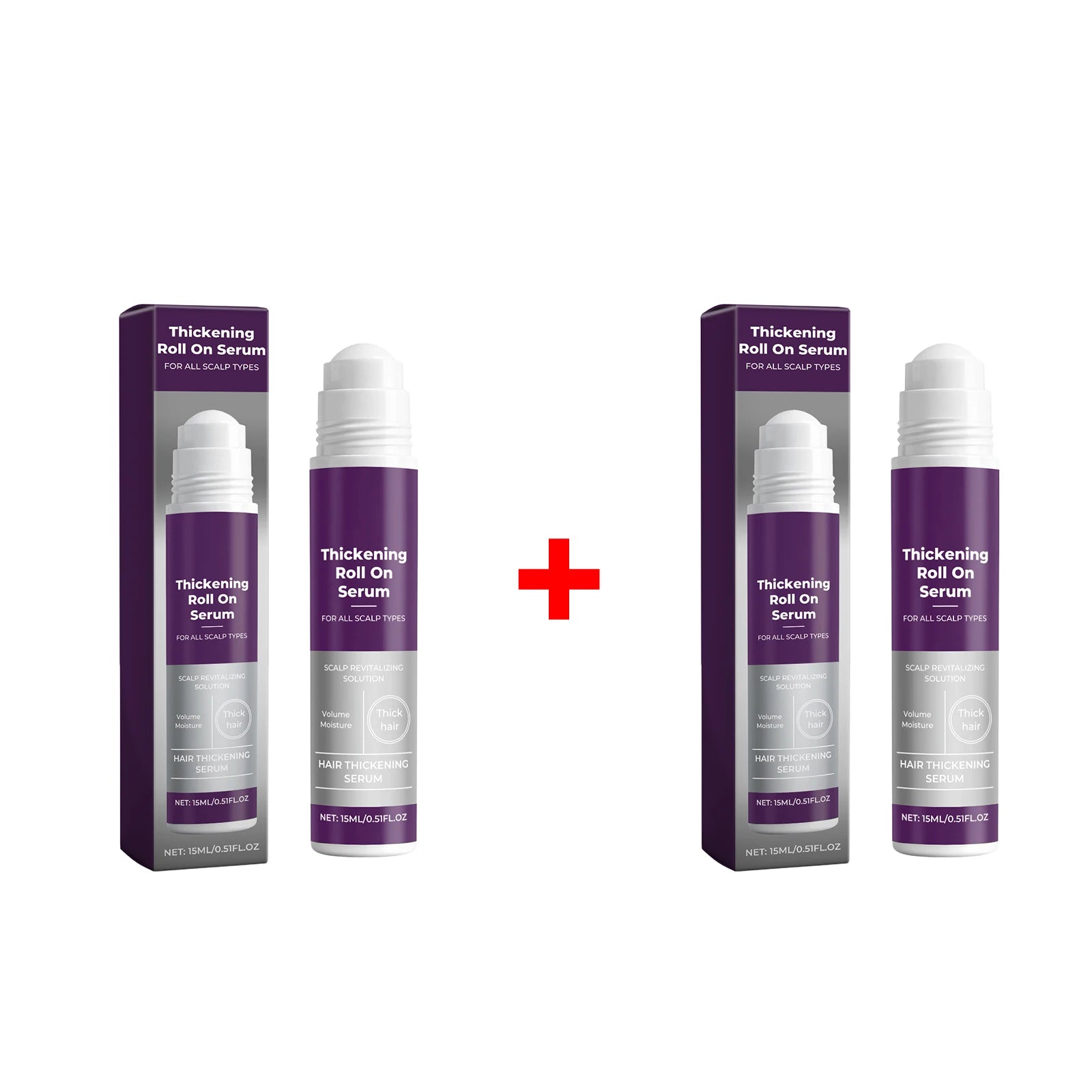 Hair Thickening Revitalizing Serum Roll-On Boost Hair Volume & Thicken Fine Hair,Follicle Nourishing Anti Hair Loss Hair Care
