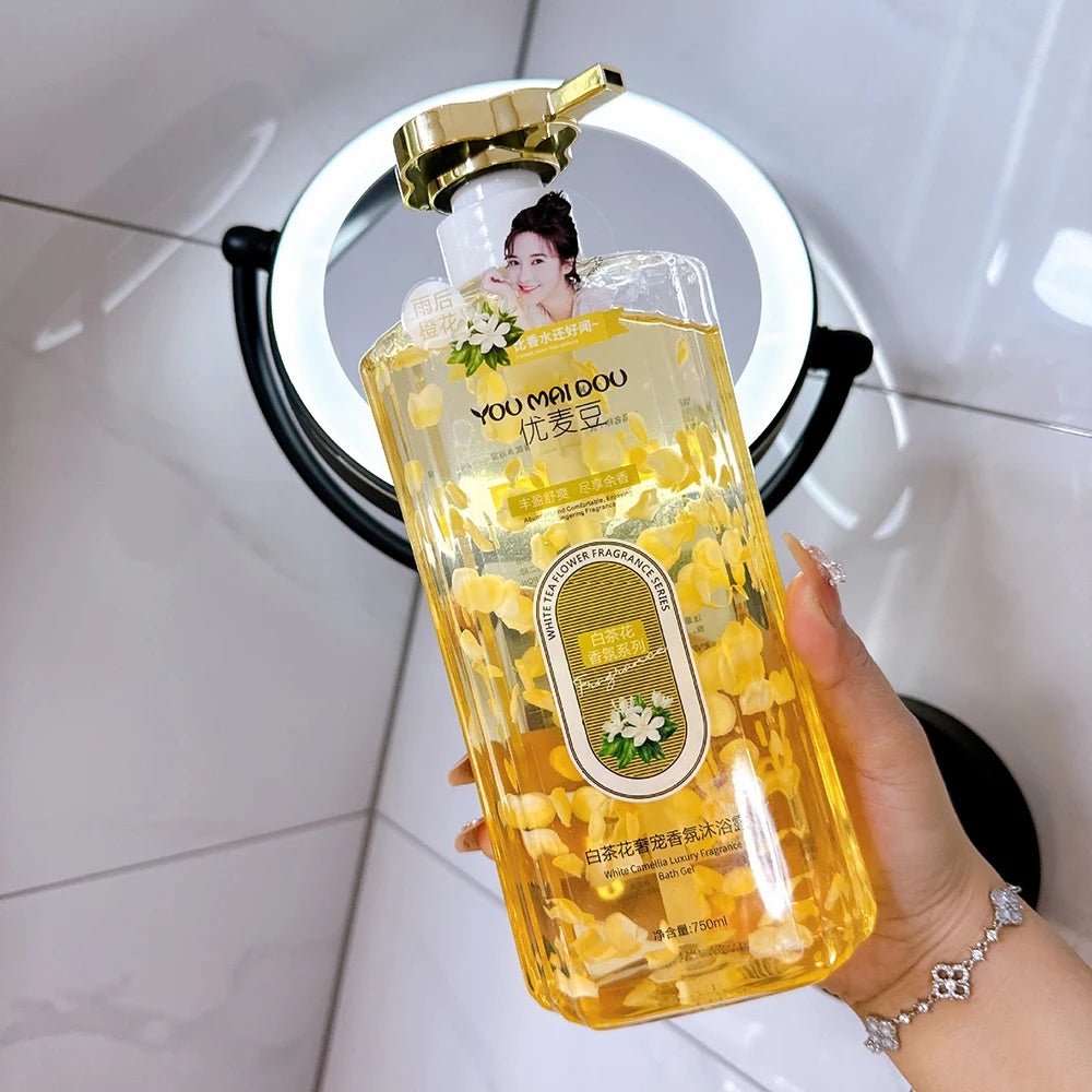 Fruit Flavored Bubble Fragrance Shower Gel Mango Skin Rejuvenation Moisturizing Body Bath Wash Oil Control Peach Long Lasting Halalzen