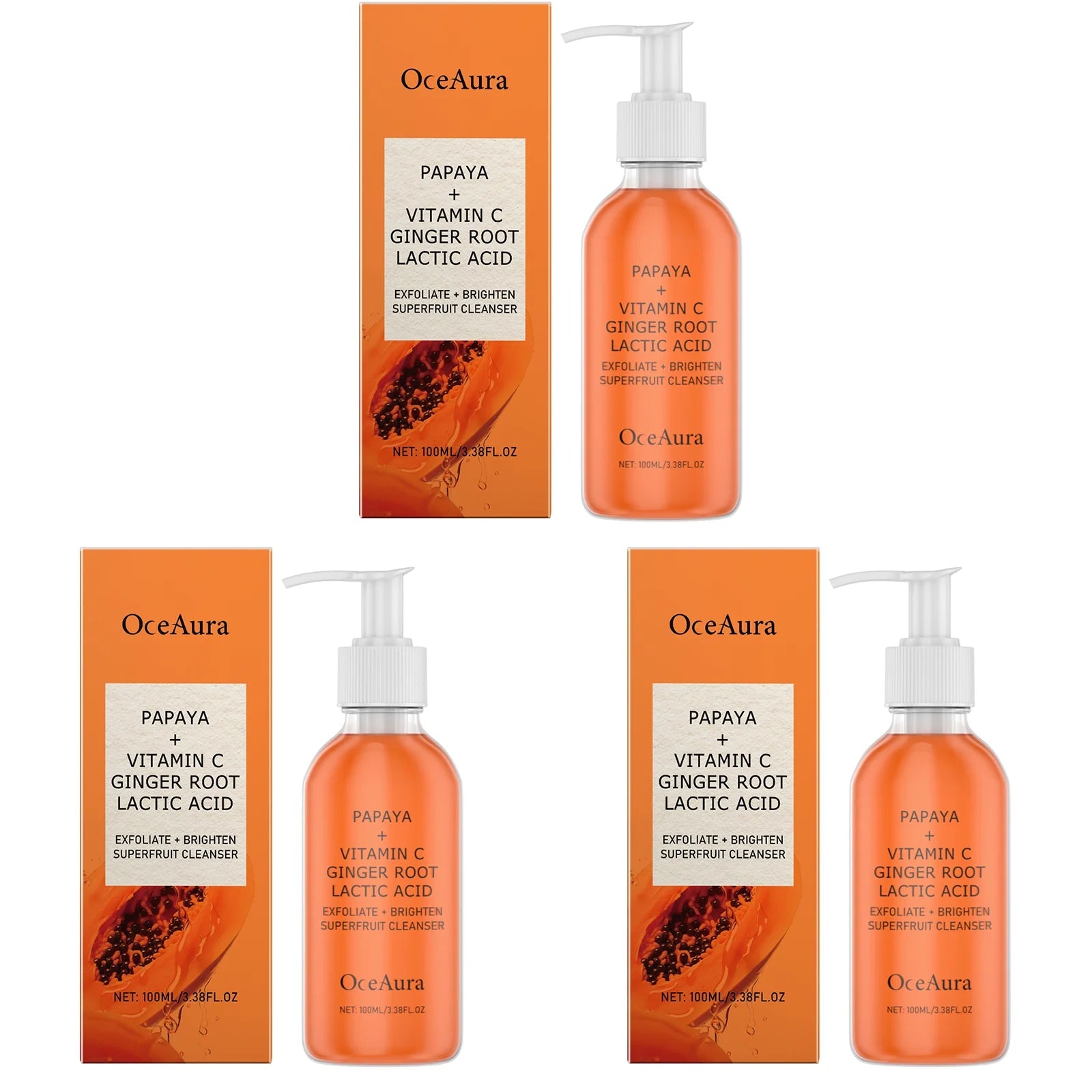 Papaya Face Wash Deep Exfoliating Oil Control Prevents Acne & Blackheads Brightening Pore Minimizing Cleanser For All Skin Types Halalzen