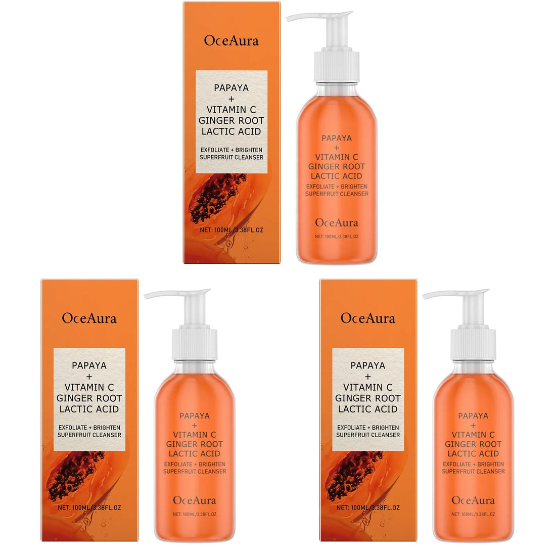 Papaya Face Wash Deep Exfoliating Oil Control Prevents Acne & Blackheads Brightening Pore Minimizing Cleanser For All Skin Types Halalzen