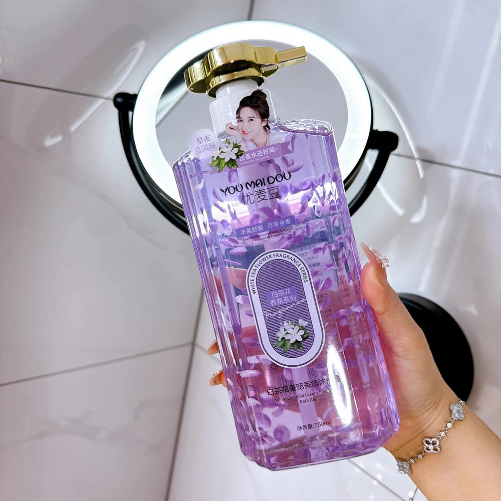 Fruit Flavored Bubble Fragrance Shower Gel Mango Skin Rejuvenation Moisturizing Body Bath Wash Oil Control Peach Long Lasting Halalzen