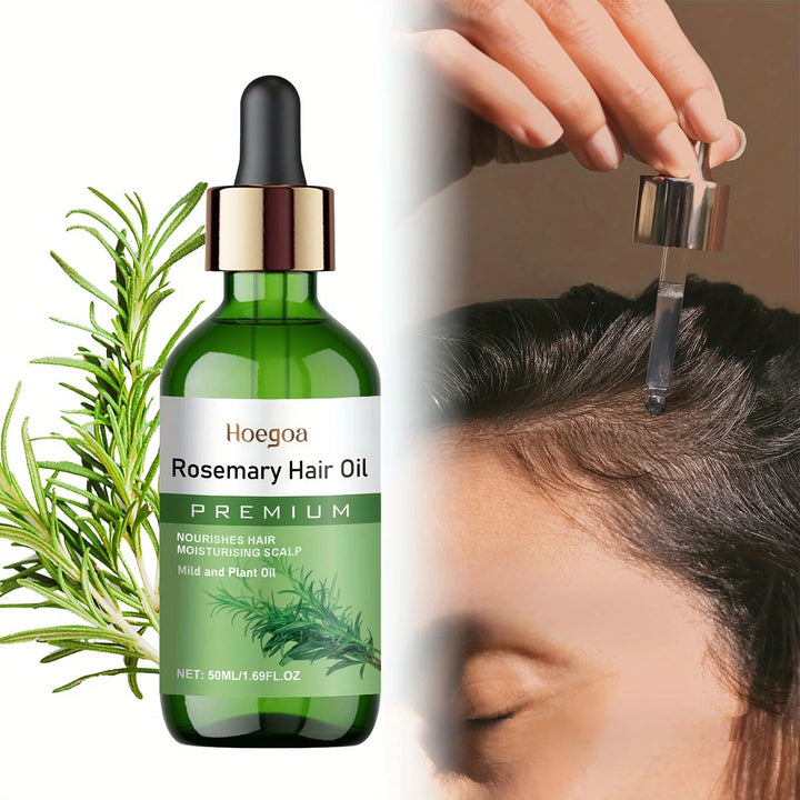 50ml Rosemary Hair Oil Contains Batana Castor Seed Nourishing Moisturizing Smoothing  Anti Hair Loss Fast Regrowth Thick Hair
