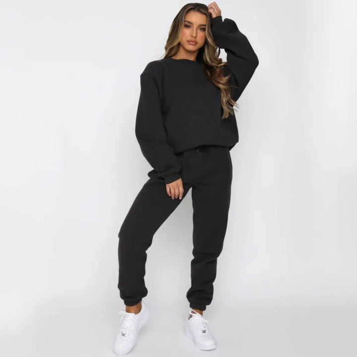 Prowow Casual Women Tracksuits O-neck Sweatshirts Pant Two Piece Sporty Suits Solid Color Fall Female Clothing Set Strretwear